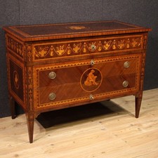 Comò in stile antico Luigi XVI XX sec cassettone intarsiato mobile cassettiera