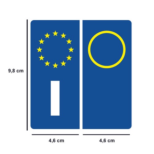 Adesivi targa europea - 2,