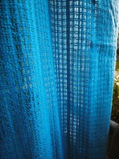 Coppia di tende a rete tende vintage blu cielo dalla Svezia anni 70