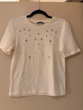 T-shirt maglia bianca Zara