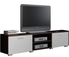 MATKAM Comò TV Roma, H35 x L150 x P40 cm, (Bianco Wenge)