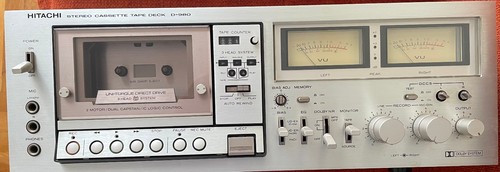 Hitachi d980 cassette deck - hitachi,