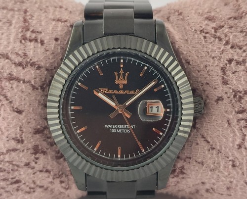 Maserati black dial date - black, 'date'