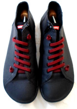 Men's Black Camper Peu Lace Up Ankle Boots Euro Size 43 US 10 Side Zip