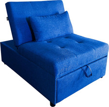 MAKA Poltrona Letto Singolo Con Materasso, Divano Pouff Letto Singolo Reclinabil