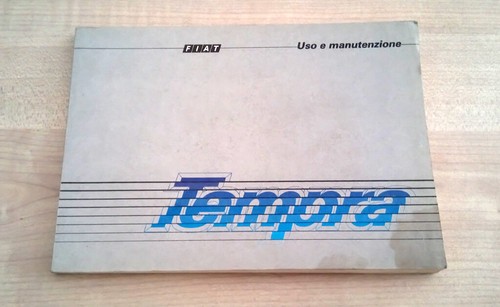 Fiat tempra manuale - tempra, libretto