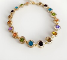 Collana con strass colorati