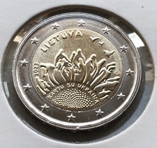 LITUANIA 2023 INSIEME CON L'UCRAINA MONETA 2 EURO NUOVA FDC