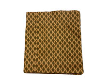 Vintage Handmade Valance Short Curtain Brown Scale Scallop Print Luxury Custom