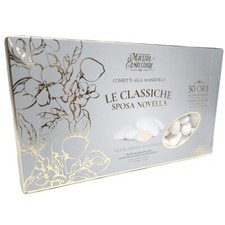 Maxtris | confetti italiani di mandorla 1 kg | sposa novella bianco  MAX-SPONOVB