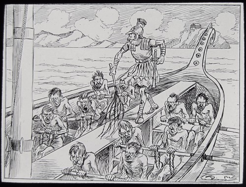 Glass magic lantern slide - slide, a