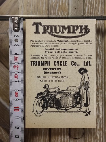 Antica pubblicità del 1923