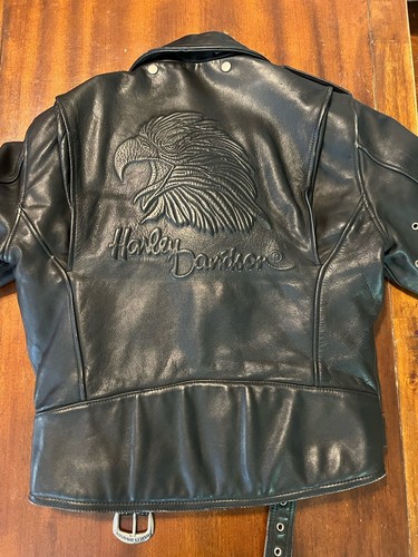 Giacca pelle vintage harley - giacca,