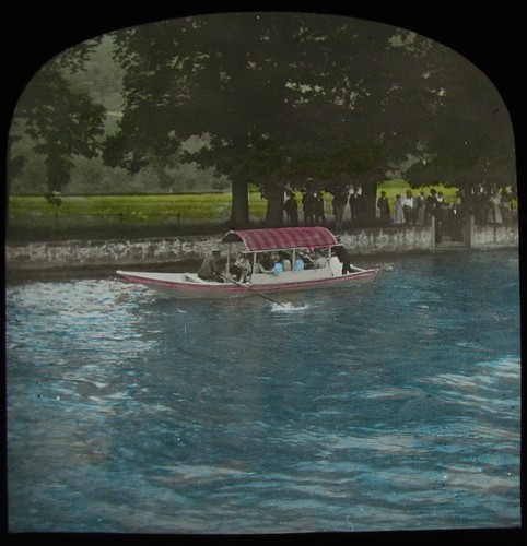 Glass magic lantern slide - glass,