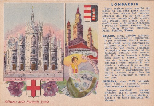 Cartolina milano lombardia - milano, ,lombardia