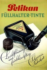 Vintage pelikan pens print - vintage,