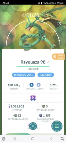 Rayquaza - (catturato, nel