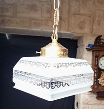 Lampadario Art Decò  In Vetro