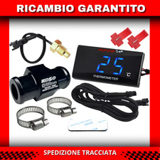 TERMOMETRO DIGITALE MOTO con raccordo tubo acqua sensore di temperatura 18mm