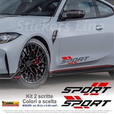 2 adesivi SPORT scritte per