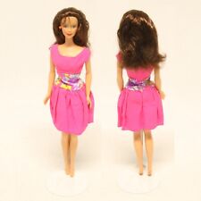Bambola Mattel Barbie Numero B47 Vestito Rosa con fascia centrale floreale