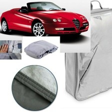 TELO COPRIAUTO TELATO FELPATO PER ALFA ROMEO SPIDER 2.0 V6 TURBO IMPERMEABILE AN