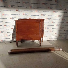 Letto a Barca Antico in Stile Impero Legno Massello Italia Inizi 900 Originale