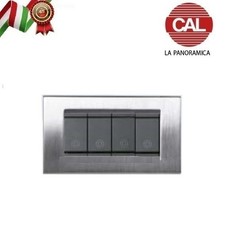 PLACCA 4P CROMO SATINATO
