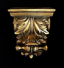 Capitello console da parete silik mensola da parete foglia oro Barocco Luigi XV 