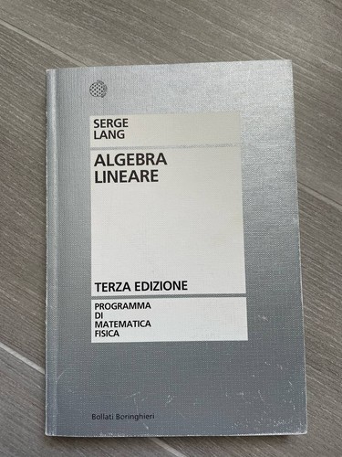 Algebra lineare serge lang - lineare,