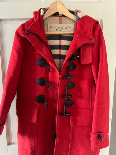 Burberry red duffle ottime - burberry,