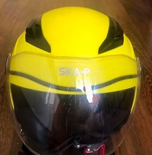 casco moto bambino/bambina giallo fluo 