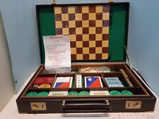 Valigetta in Pelle Week end Scacchiera noce acero cm 40x27x5,7 Dal Negro Vintage