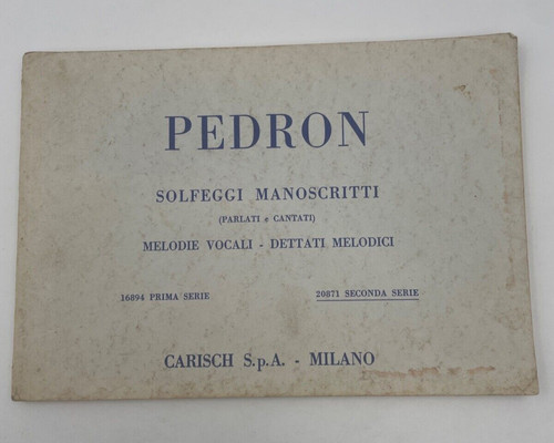 Pedron solfeggi manoscritti - pedron,