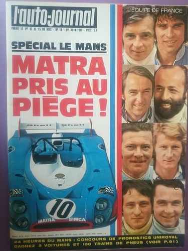 Auto journal 1973 24h - l'auto,