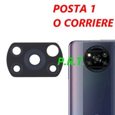 LENTE VETRO VETRINO FOTOCAMERA POSTERIORE PER XIAOMI POCO X3 / X3 NFC BIADESIVO