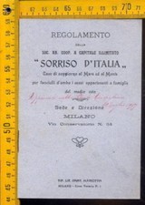 Statuto primi 900 Società Sorriso per case soggiorno al Mare e al Monte