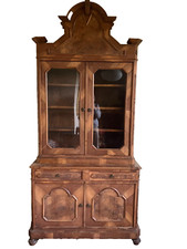 CREDENZA LUIGI FILIPPO A DOPPIO CORPO CON PIANO ESTRAIBILE PER SCRITTOIO 1870/80