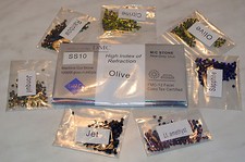 100 CRISTALLI STRASS COLORATI TERMOADESIVI DMC HOTFIX VARIE MISURE