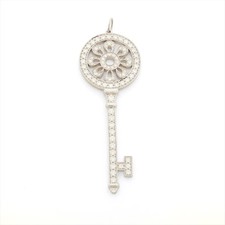 Collana Tiffany Petalo Chiave Diamante Top Pt950 9,1g