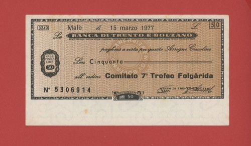 Italy lire 1977 la banca - 50,