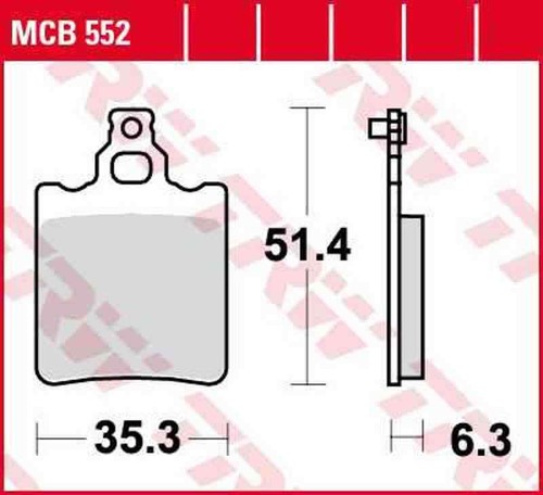 Pastiglia freno mcb552 aprilia - freno,