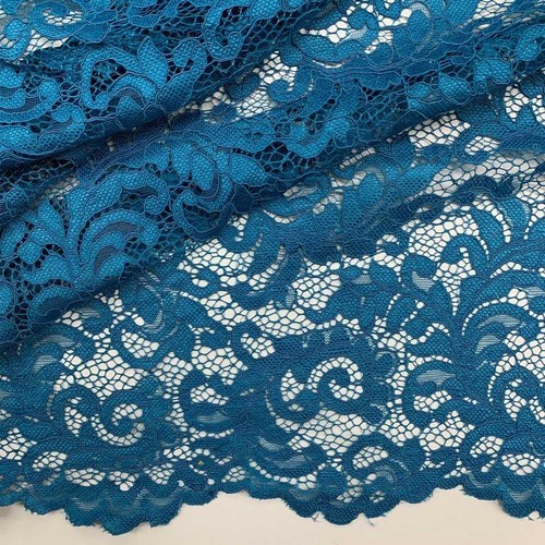 Tessuto pizzo romance cobalto - pizzo,