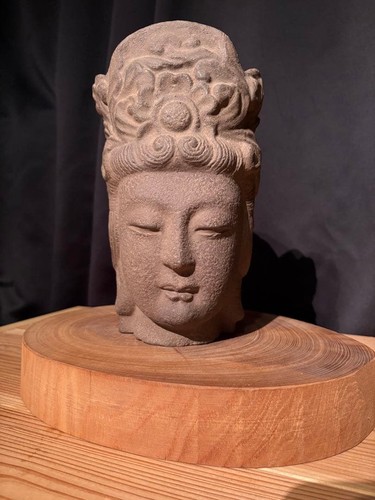 Statua testa buddha kannon - testa,