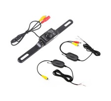 TELECAMERA RETROMARCIA RETROCAMERA AUTO CAMPER 8 LED WIRELESS INFRAROSSI COLORI