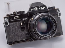 Asahi Pentax K2 fotocamera reflex pellicola 35 mm nera con obiettivo principale SMC Pentax-M 50 mm F1.4