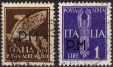 ITALIA REGNO 1942 - Posta Militare - Aerea - Usati 50c. e 1L.  Imperiale #K3U