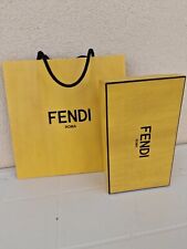 ? Fendi Yellow Empty Box with Original Paper Bag - 22x12x7 cm, Very Good