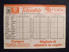 Schedina Scheda Totocalcio