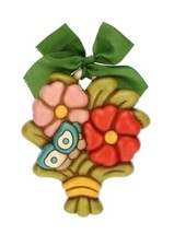 THUN MERAVIGLIOSA FORMELLA GRANDE FIORI E FARFALLA ? ?? CONFEZIONE ORIGINALE!